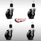 Service Caster 4'' SS Phenolic Wheel Swivel 1-7/8'' Expanding Stem Caster Set, 4PK SCC-SSEX20S414-PHS-178-4 - alternate 4